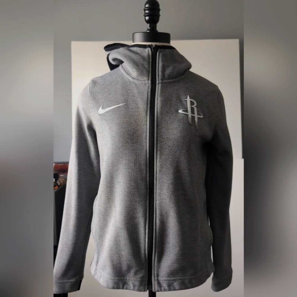 Nike Houston Rockets Gray Full-Zip Hoodie